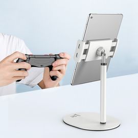 [Roger] Tablet Tabletop Stand Holder _ Tablet Holder Mount with Rotating Adjustable Height, Compatible with iPad Pro/Mini/Air,Galaxy Tab, Kindle, Smartphone